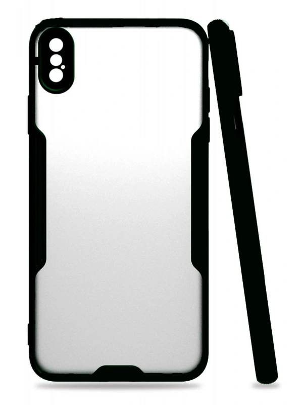 Newface Apple iPhone XS Max Kılıf Platin Silikon - Siyah