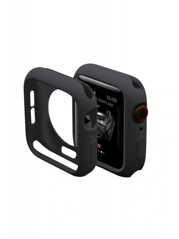 Newface Apple Watch 38mm Silikon Alt Kasa - Siyah