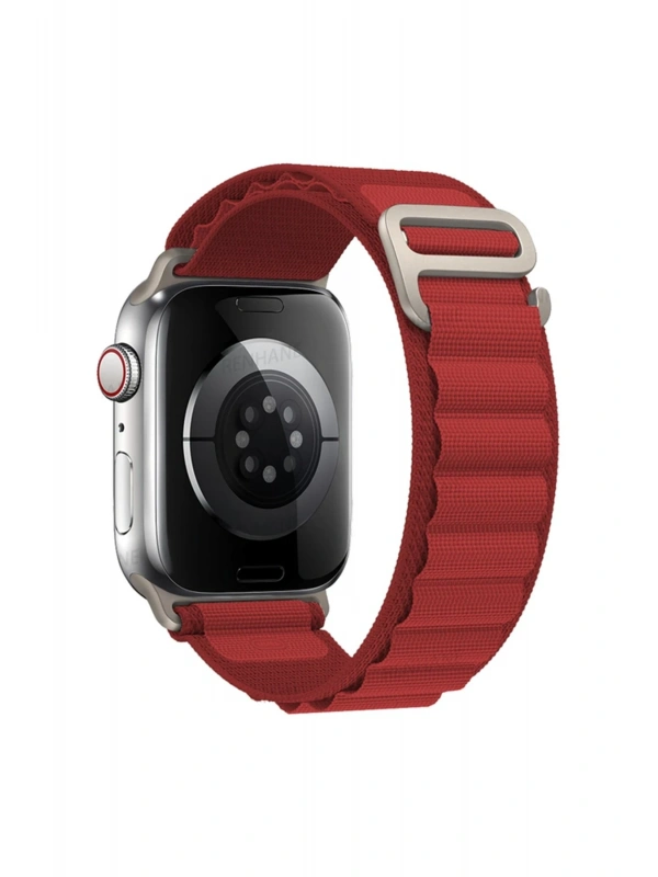 Newface Apple Watch 42mm Mountain Kordon - Kırmızı