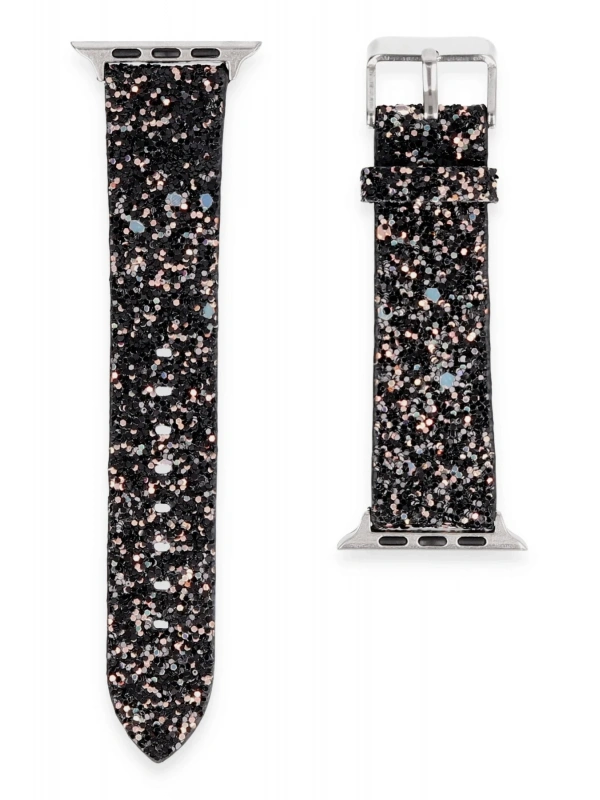 Newface Apple Watch 42mm Starry Taşlı Kordon - Siyah