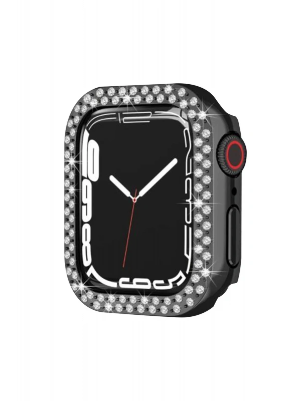 Newface Apple Watch 42mm Taşlı Kasa - Siyah