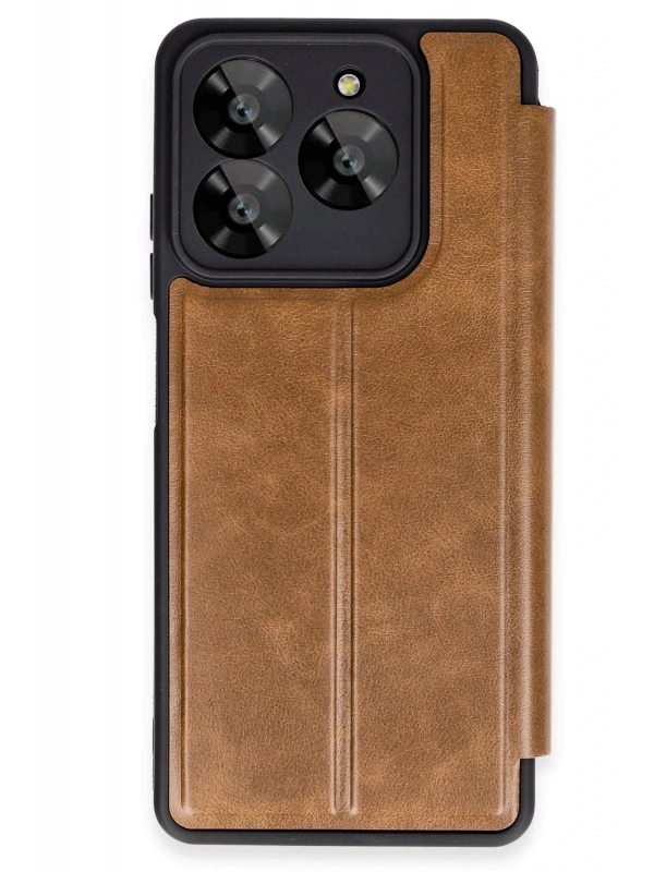 Newface General Mobile Era 30 Kılıf Flip Cover - Taba