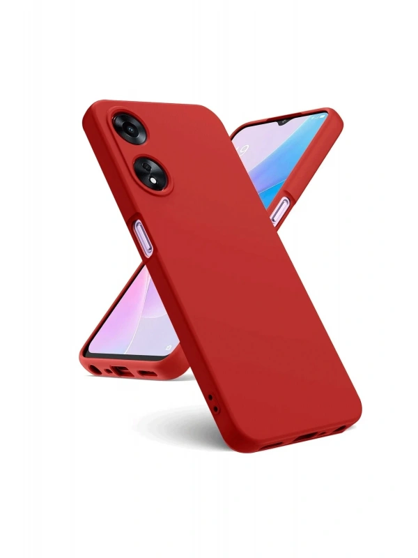 Newface Oppo A38 Kılıf First Silikon - Kırmızı