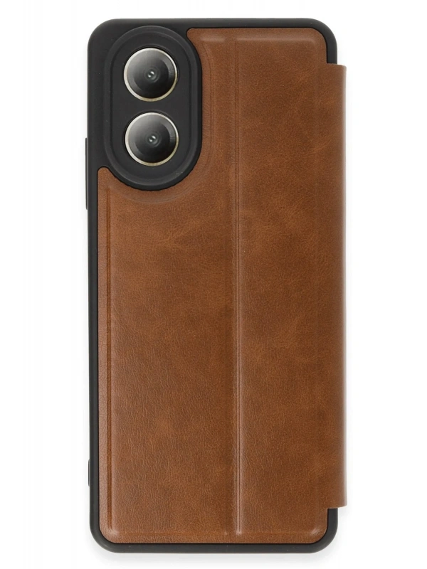 Newface Oppo A38 Kılıf Flip Cover - Taba