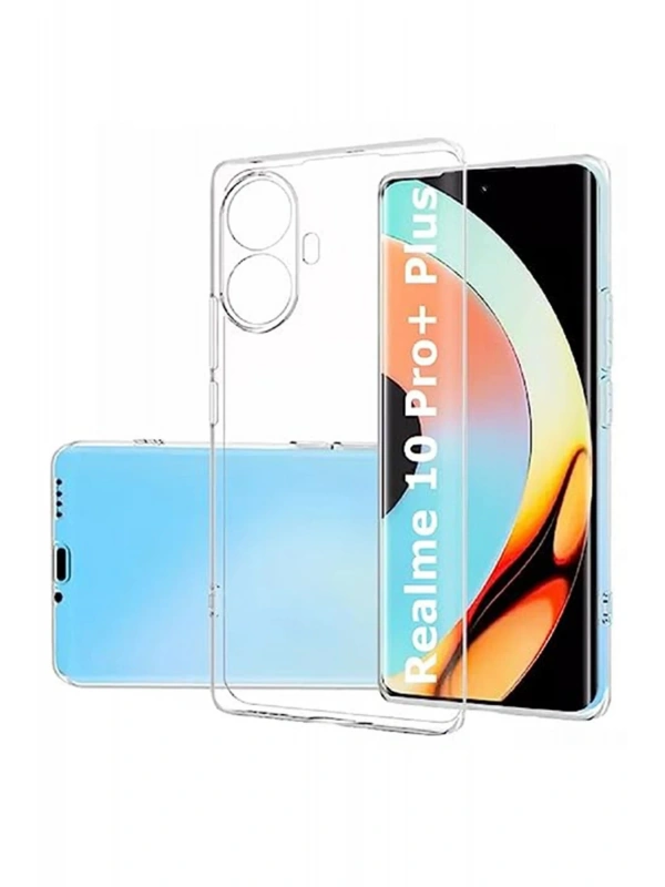 Newface Realme 10 Pro Plus 5G Kılıf Lüx Şeffaf Silikon