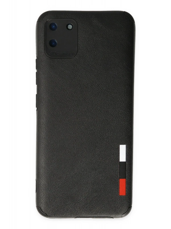 Newface Realme C11 Kılıf Loop Deri Silikon - Siyah