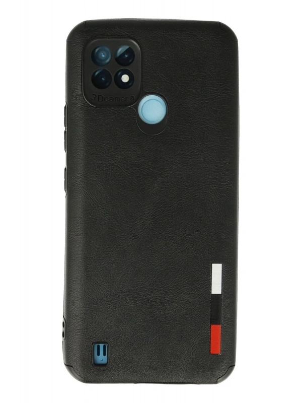 Newface Realme C21 Kılıf Loop Deri Silikon - Siyah