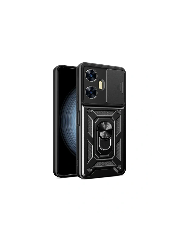 KILIFINI SEÇ - Realme C55 Kılıf Pars Lens Yüzüklü Silikon