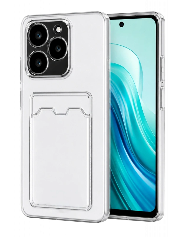 Newface Realme C61 Kılıf Kart Şeffaf Silikon - Şeffaf