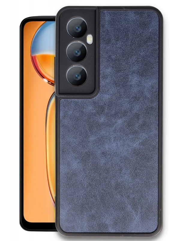 Newface Realme C65 Kılıf Aras Deri Kapak - Lacivert