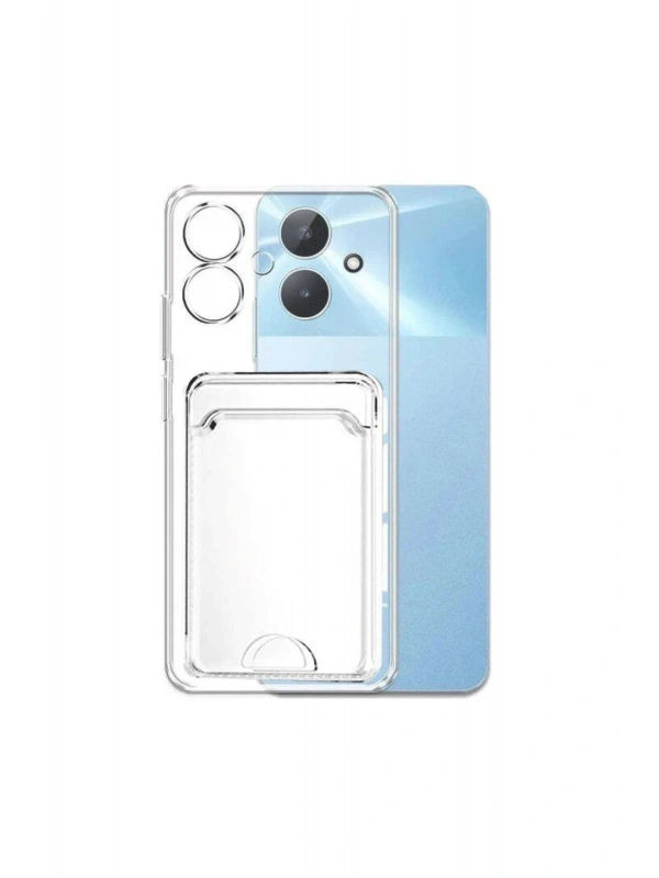Newface Realme Note 60 Kılıf Kart Şeffaf Silikon - Şeffaf