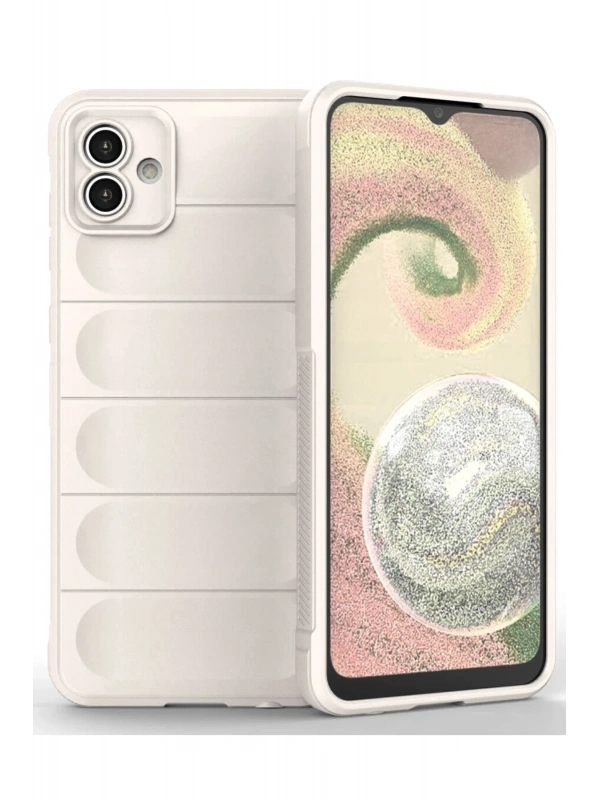 Newface Samsung Galaxy A04 Kılıf Optimum Silikon - Krem