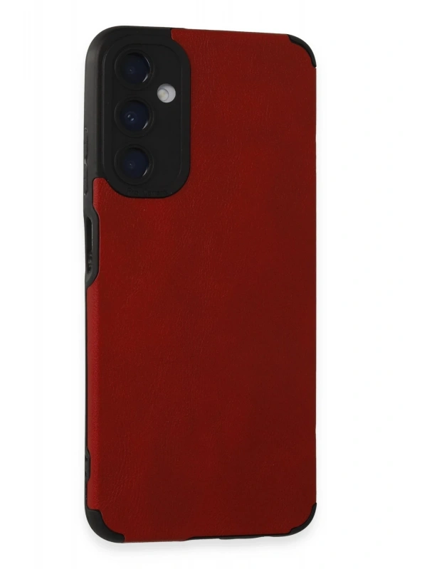 Newface Samsung Galaxy A05S Kılıf Loop Deri Silikon - Kırmızı