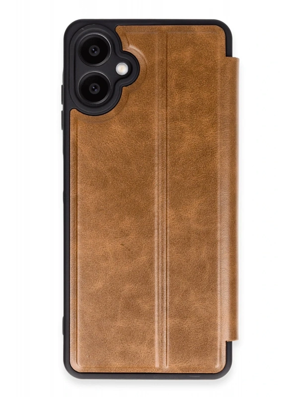 Newface Samsung Galaxy A06 Kılıf Flip Cover - Taba
