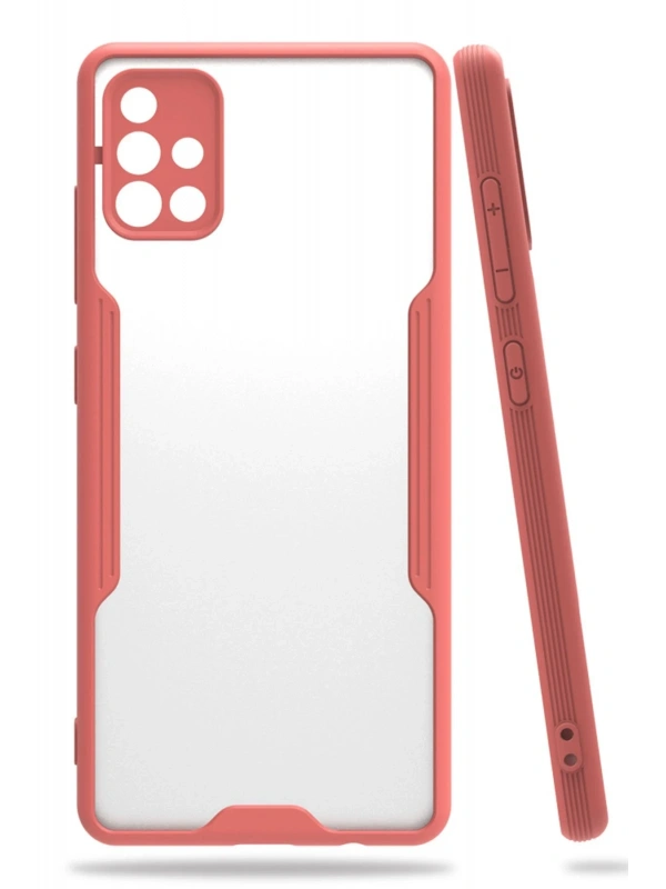 Newface Samsung Galaxy A71 Kılıf Platin Silikon - Pembe