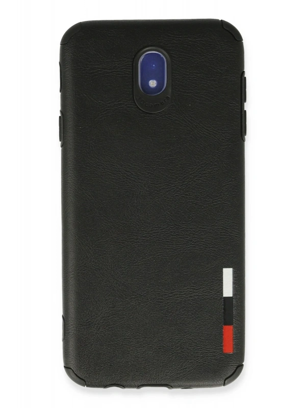 Newface Samsung Galaxy J7 Pro / J730 Kılıf Loop Deri Silikon - Siyah