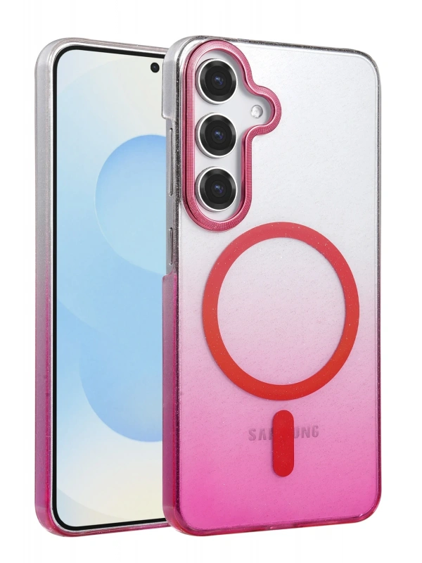 Newface Samsung Galaxy S23 FE Glossy Magsafe Kapak - Pembe