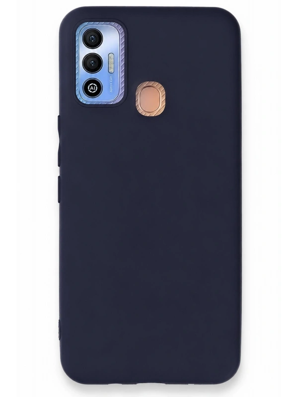 Newface Tecno Spark 7T Kılıf First Silikon - Lacivert