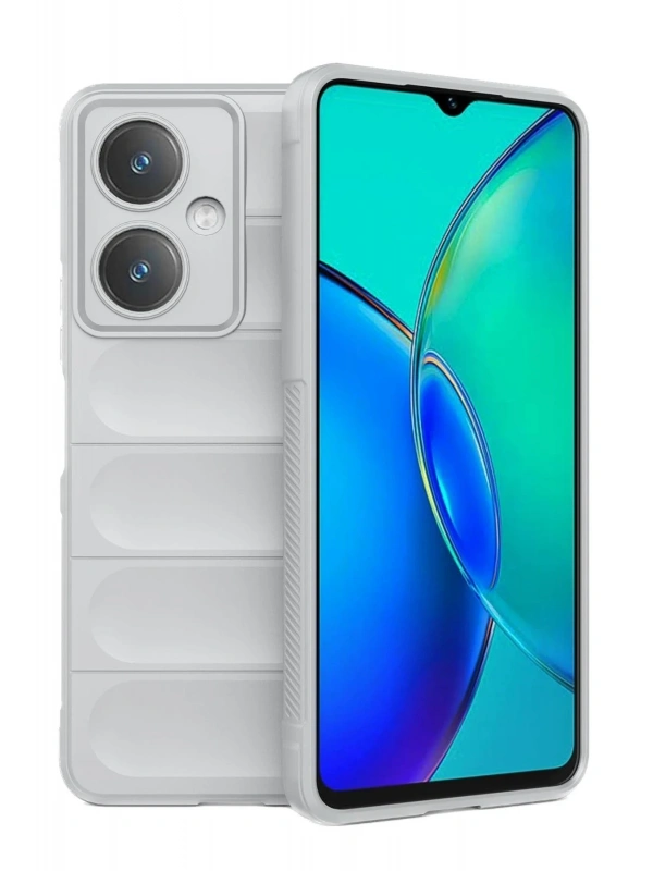 Newface Vivo Y27 Kılıf Optimum Silikon - Krem