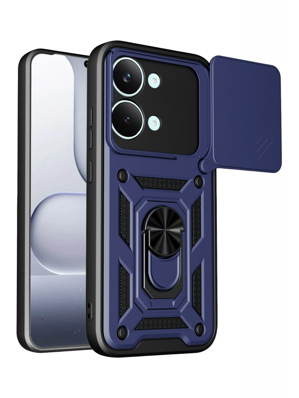 Newface Xiaomi Poco X8 Pro Max Pars Lens Yüzüklü Silikon - Lacivert