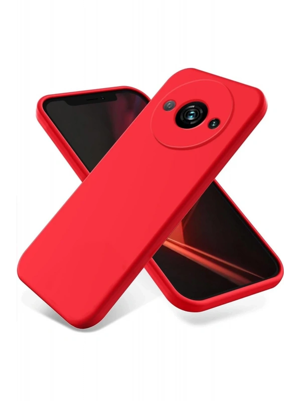 Newface Xiaomi Redmi A3 4G Kılıf First Silikon - Kırmızı
