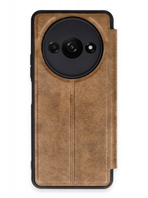 Newface Xiaomi Redmi A3 4G Kılıf Flip Cover - Taba