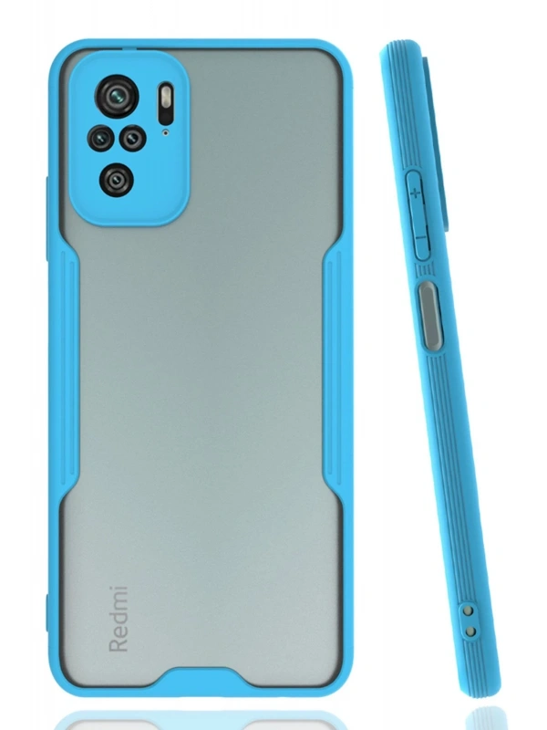 Newface Xiaomi Redmi Note 10 Kılıf Platin Silikon - Mavi