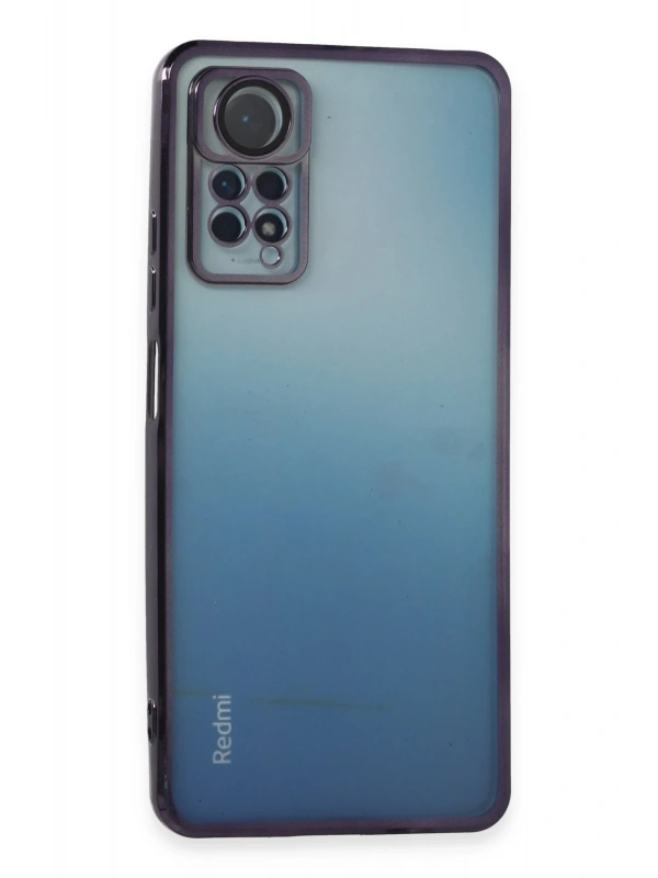 Newface Xiaomi Redmi Note 11 Pro Kılıf Razer Lensli Silikon - Mor