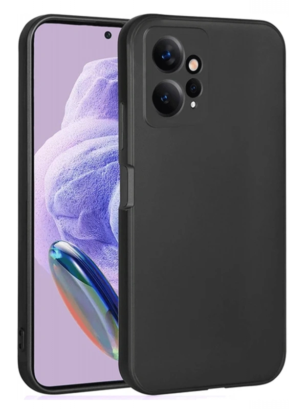Newface Xiaomi Redmi Note 12 4G Kılıf First Silikon - Siyah