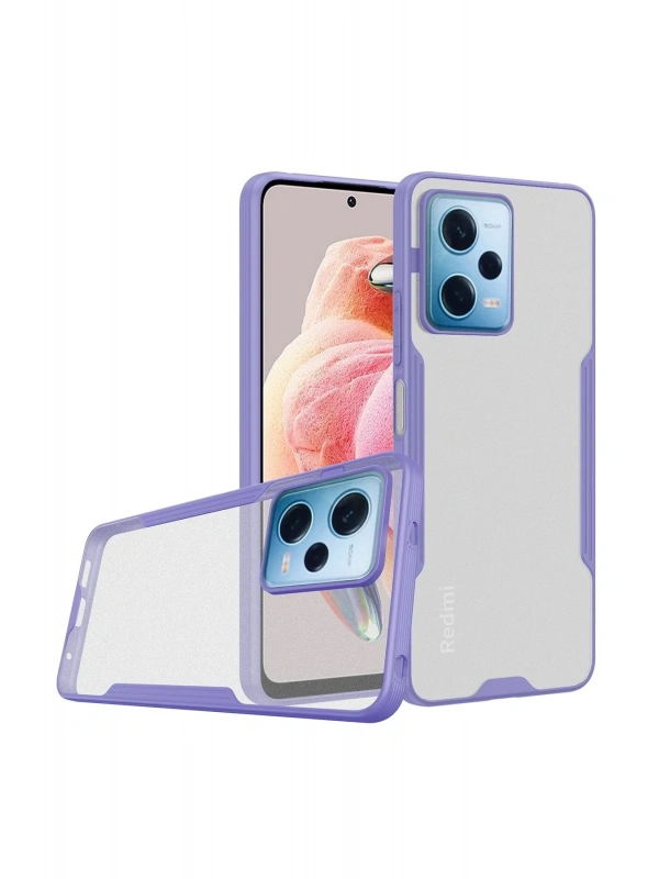 Newface Xiaomi Redmi Note 12 5G Kılıf Platin Silikon - Lila