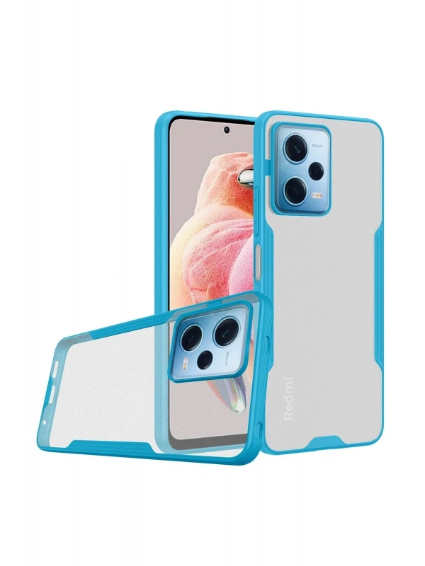 Newface Xiaomi Redmi Note 12 5G Kılıf Platin Silikon - Mavi