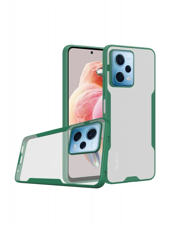 Newface Xiaomi Redmi Note 12 5G Kılıf Platin Silikon - Yeşil