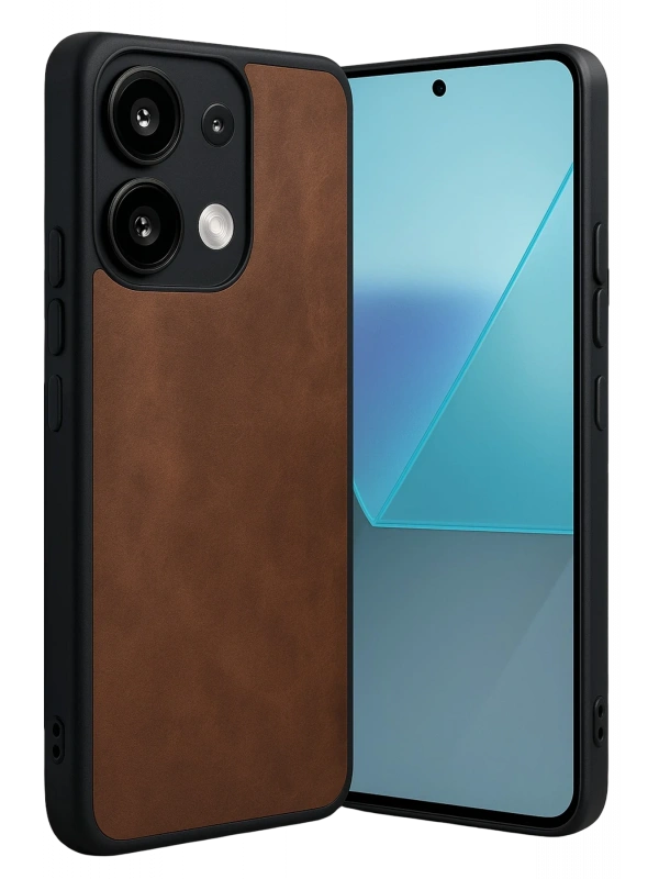 Newface Xiaomi Redmi Note 13 4G Kılıf Aras Deri Kapak - Taba