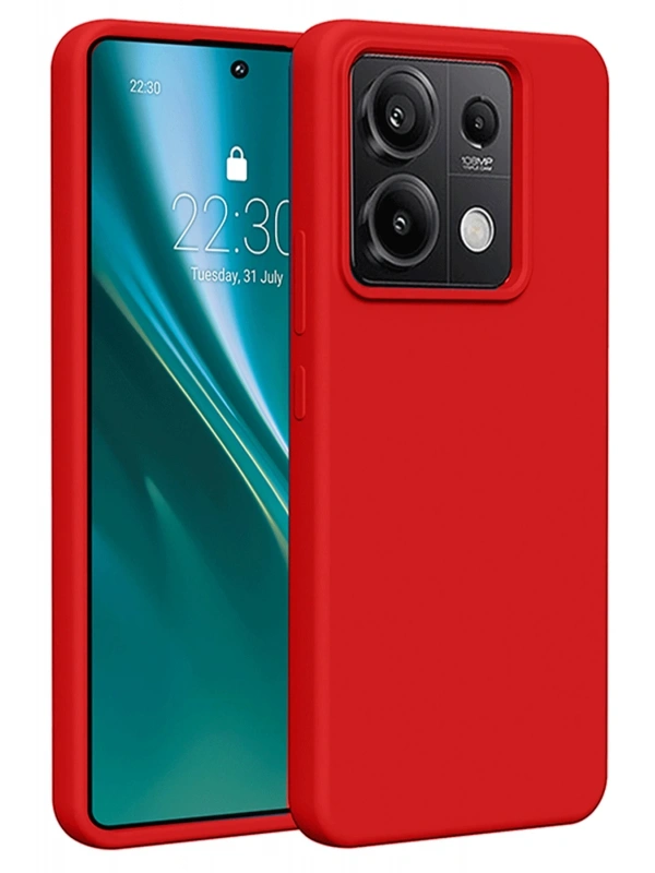 Newface Xiaomi Redmi Note 13 Pro 5G Kılıf First Silikon - Kırmızı