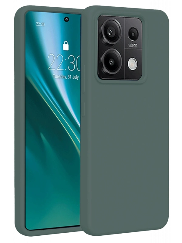 Newface Xiaomi Redmi Note 13 Pro 5G Kılıf First Silikon - Koyu Yeşil