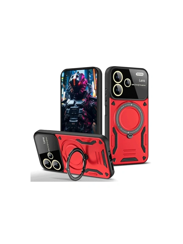 Newface Xiaomi Redmi Note 13 Pro Plus Joy Lens Standlı Kapak