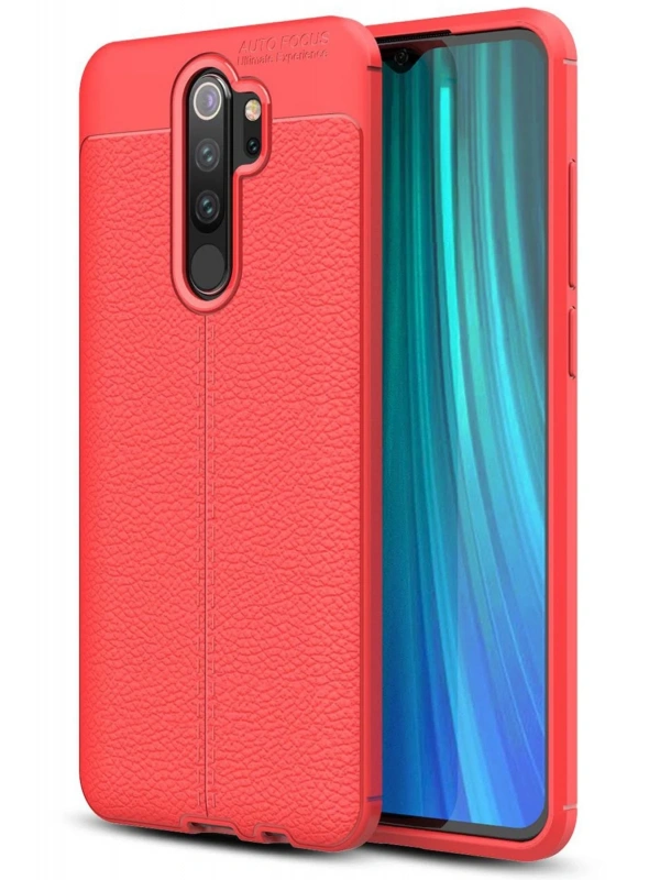 Newface Xiaomi Redmi Note 8 Pro Kılıf Auto Focus Kapak - Kırmızı