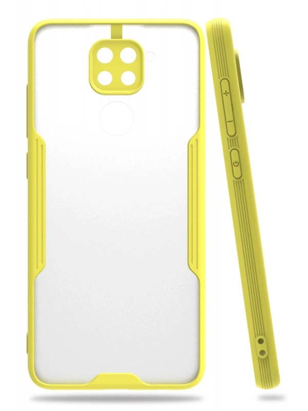 Newface Xiaomi Redmi Note 9 Kılıf Platin Silikon - Sarı
