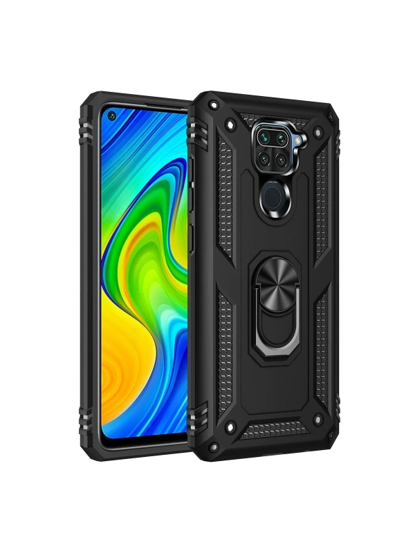 Newface Xiaomi Redmi Note 9 Kılıf Sofya Yüzüklü Silikon Kapak