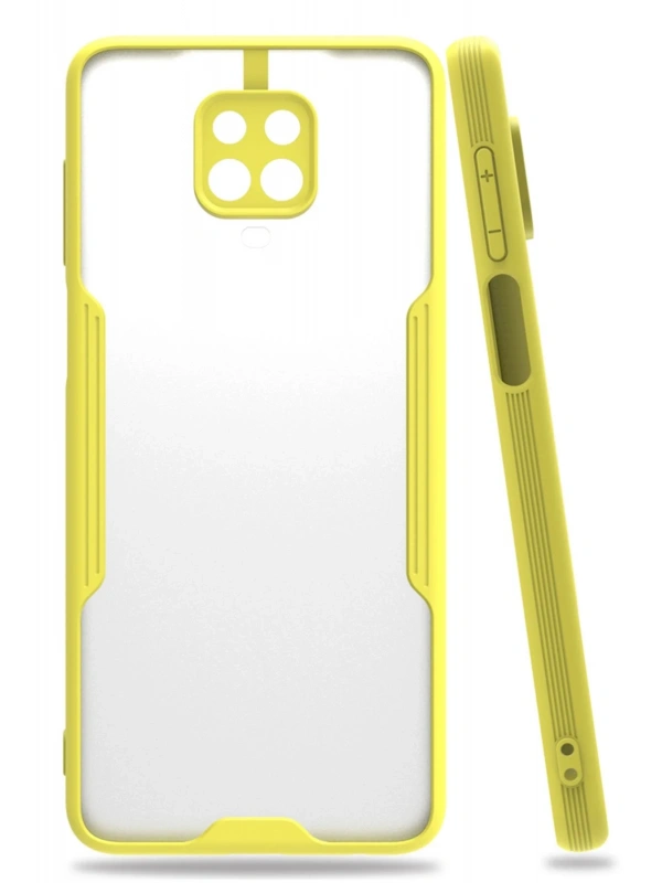 Newface Xiaomi Redmi Note 9S Kılıf Platin Silikon - Sarı