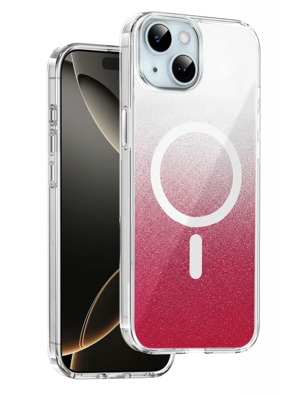 Onegif Apple iPhone 14 Sora Simli Magsafe Kapak - Kırmızı