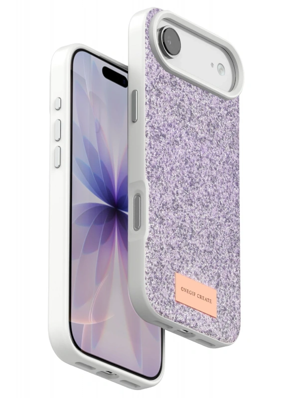 Onegif Apple iPhone 17 Air Bright Simli Kapak - Lila