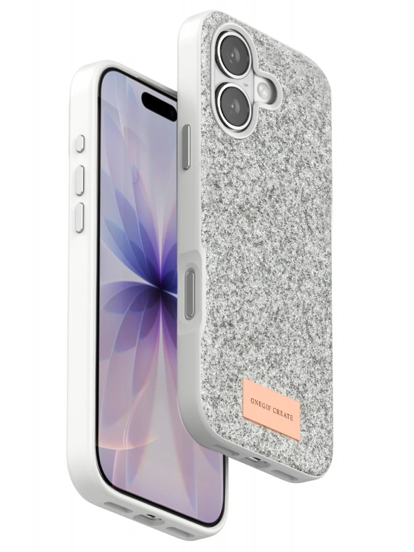 Onegif Apple iPhone 17 Bright Simli Kapak - Beyaz