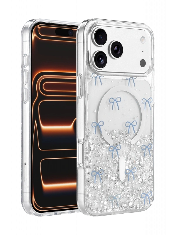 Onegif Apple iPhone 17 Pro Misk Simli Magsafe Kapak - Desen 3