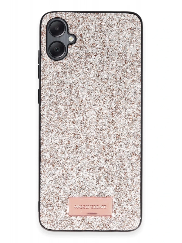 Onegif Samsung Galaxy A05 Bright Simli Kapak - Gold