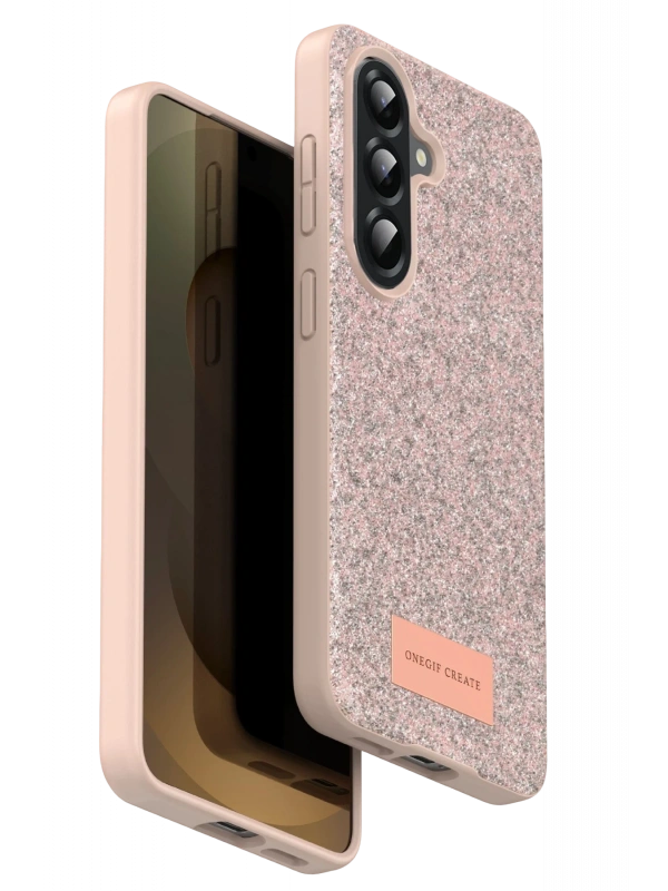Onegif Samsung Galaxy A17 5G Bright Simli Kapak - Pembe