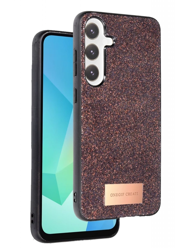 Onegif Samsung Galaxy A26 Bright Simli Kapak - Derin Mor
