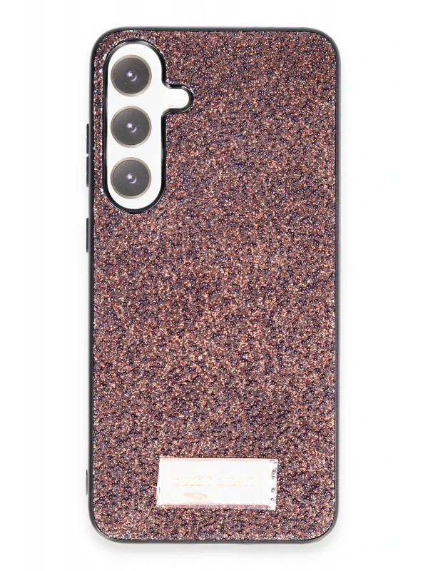 Onegif Samsung Galaxy A55 5G Bright Simli Kapak - Derin Mor