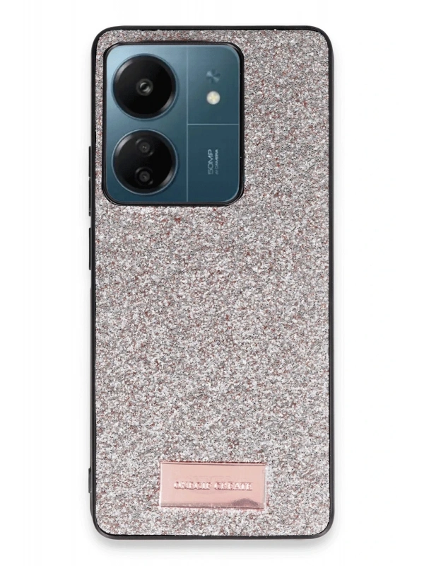 Onegif Xiaomi Redmi 13C Bright Simli Kapak - Gold