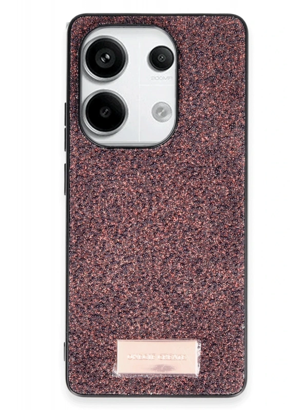 Onegif Xiaomi Redmi Note 13 Pro 4G Bright Simli Kapak - Derin Mor